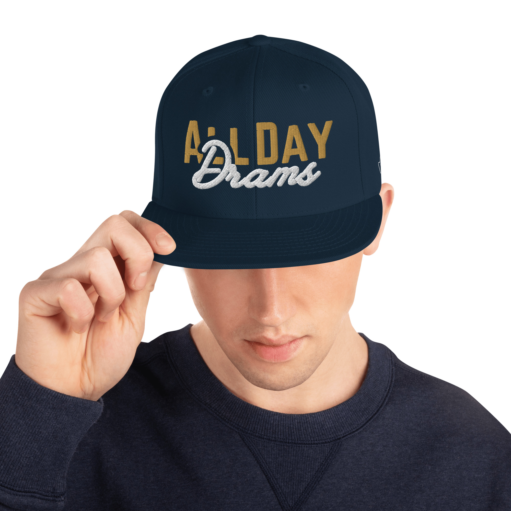 "All Day Drams" Snapback Hat | Embroidered Whisky Cap - Image 4