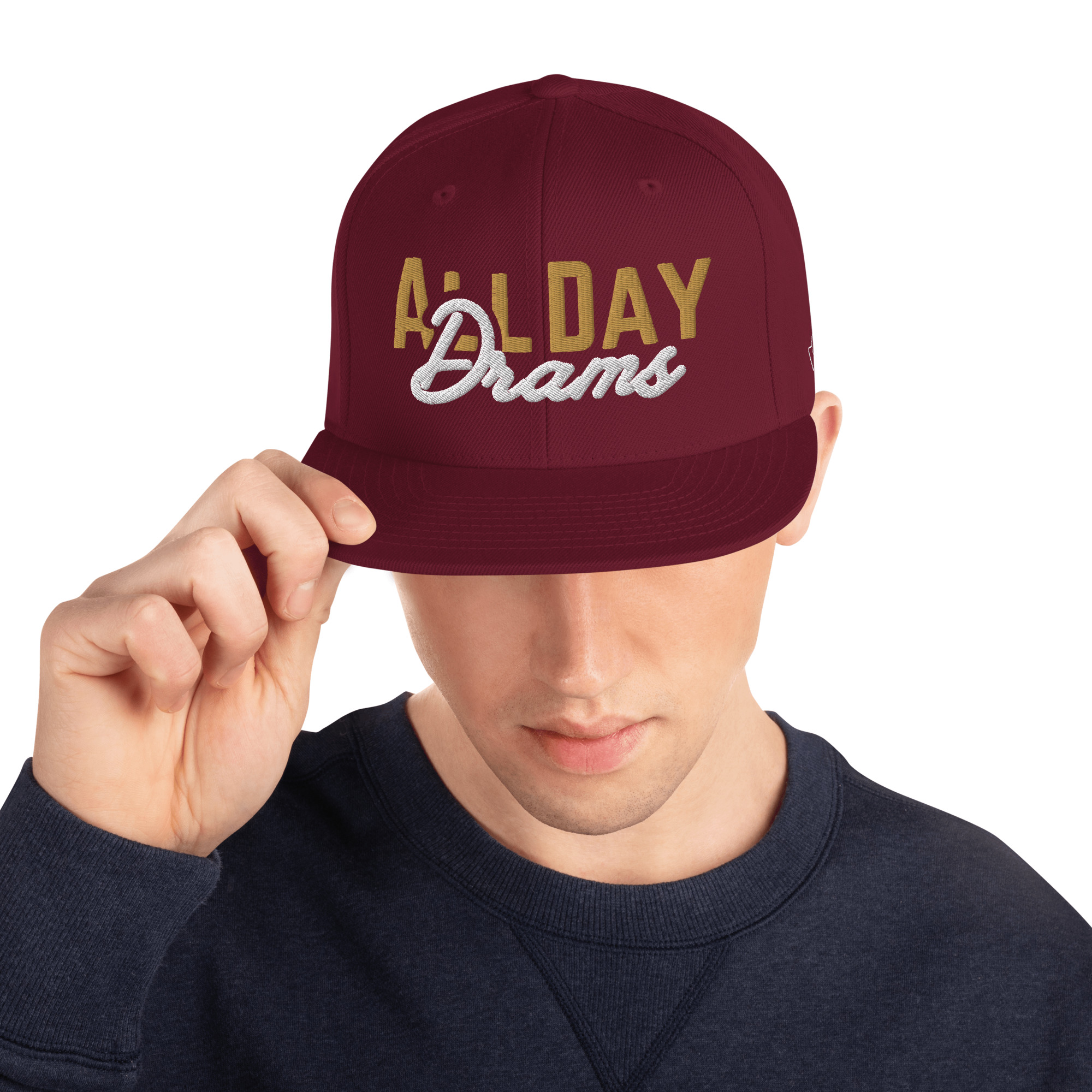"All Day Drams" Snapback Hat | Embroidered Whisky Cap - Image 16