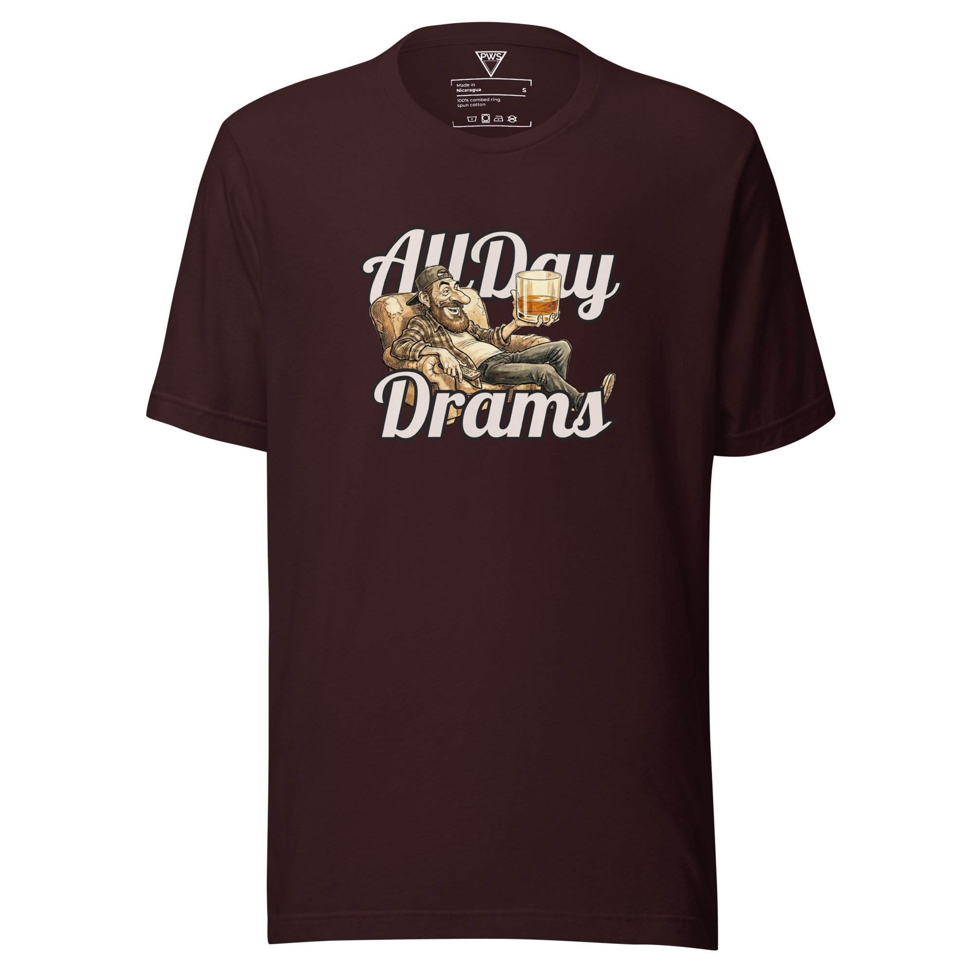 "All Day Drams" T-Shirt | Soft Cotton Whisky Graphic Tee - Image 2
