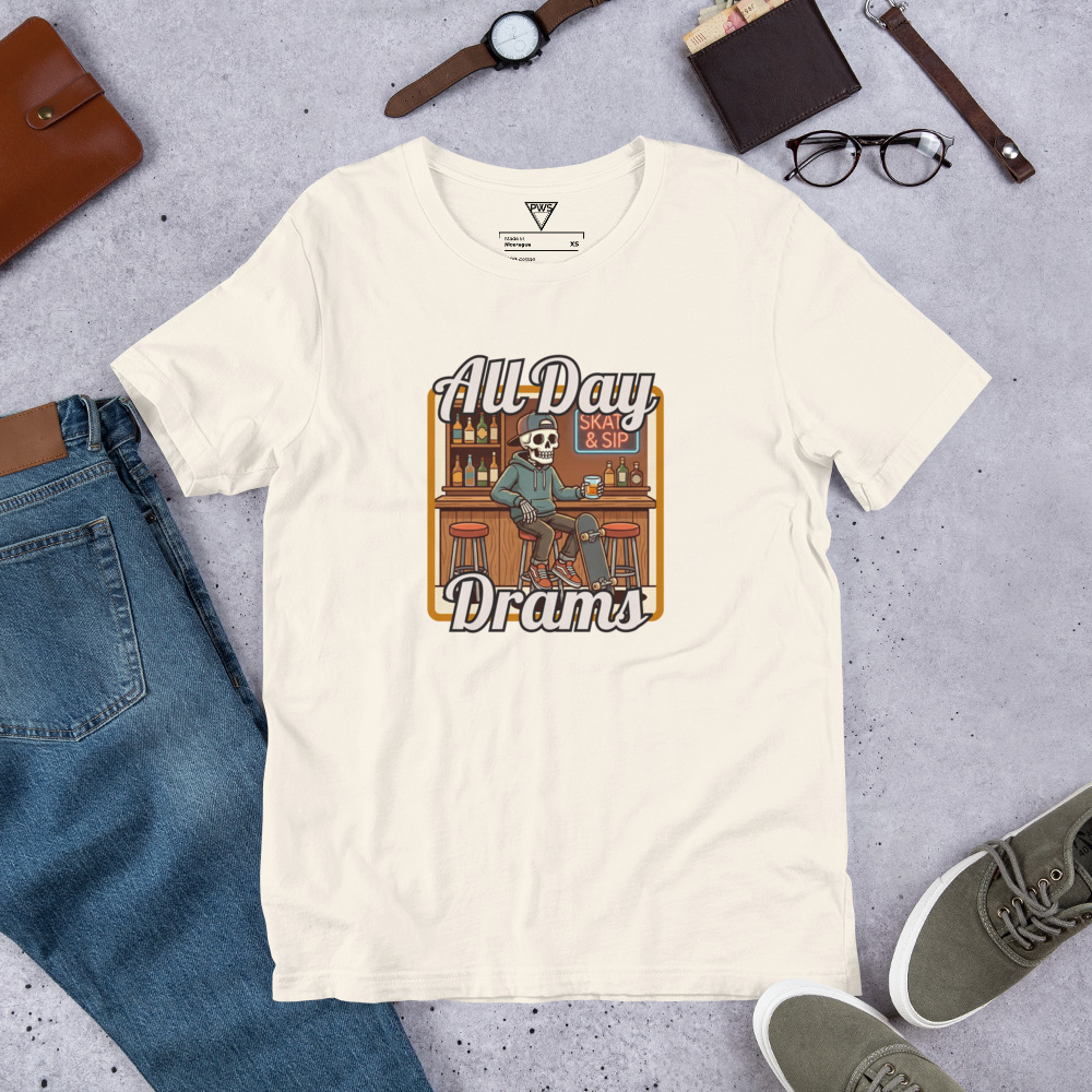 "All Day Drams" T-Shirt | Soft Cotton Whisky Graphic Tee - Image 5